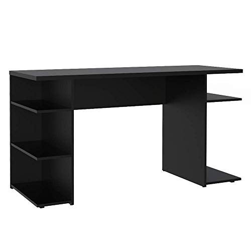 MADESA Computer Gaming Desk, Office Writing Workstation with Large Monitor Stand (Black)