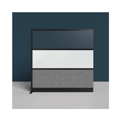Luxor Modular Wall Room Divider System - Black Frame - 70" x 70" Starter Wall