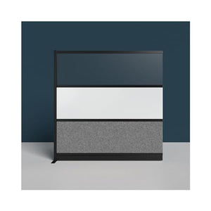 Luxor Modular Wall Room Divider System - Black Frame - 70" x 70" Add-On Wall