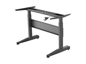 Monoprice Height Adjustable Gas-Lift Sit-Stand Desk Frame - 5 Feet Wide - Black | Mobile and Versatile, Easy to use, Smooth and Quiet - Workstream Collection