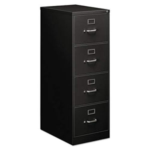 OIF Four Drawer Economy Vertical File Cabinet, 18-1/4-Inch Width by 26-1/2-Inch Depth by 52-Inch Height, Black