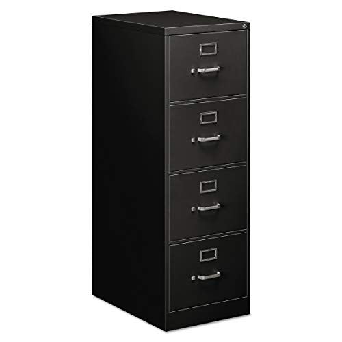 OIF Four Drawer Economy Vertical File Cabinet, 18-1/4-Inch Width by 26-1/2-Inch Depth by 52-Inch Height, Black