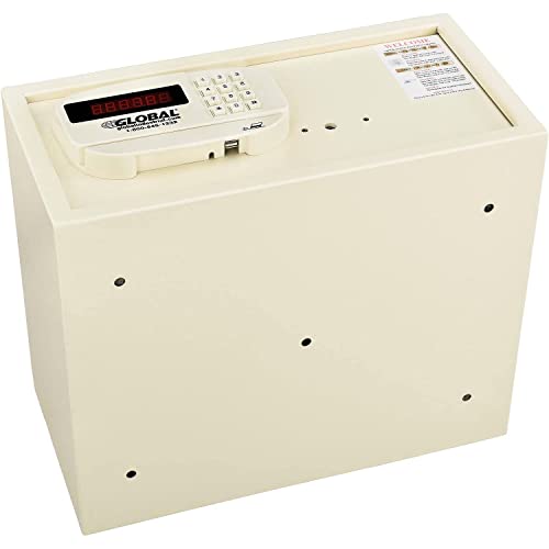 Hotel Safe Electronic Lock w/Card Slot, Keyed Differently, Off White, 18"Wx15"Dx9"H