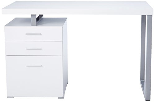 Monarch Specialties Hollow-Core Left or Right Facing Desk, 48-Inch Length, White