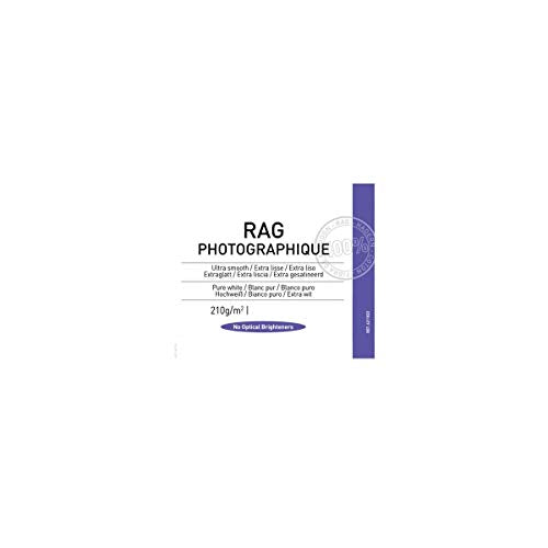 Canson Infinity Rag Photographique 100% Cotton Rag, Ultra Smooth White Matte Inkjet Paper, 210gsm, 24"x50' Roll