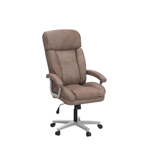 CLATINA Ergonomic Big and Tall Executive Office Chair - Beige, 400lbs Capacity