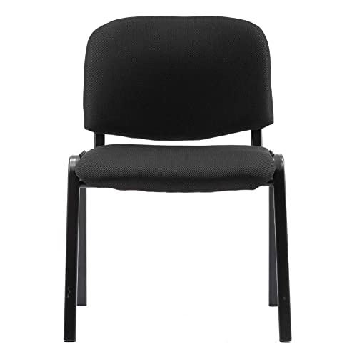 DM Furniture Stackable Black Office Chairs 5 Pack - Mesh Reception Desk Chairs