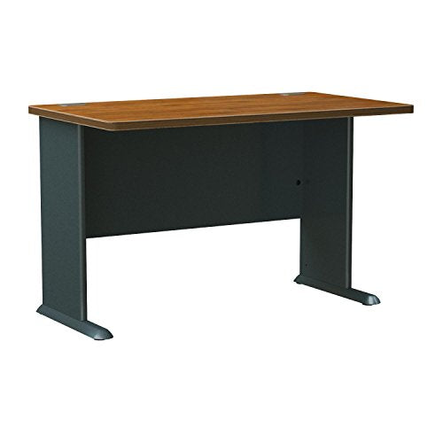 Bush Business Furniture Series A 48W Desk in Natural Cherry and Slate