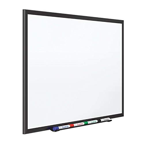 Quartet Magnetic Porcelain Whiteboard, 2' x 3' White Board, Premium, Duramax, Black Aluminum Frame (2543B)