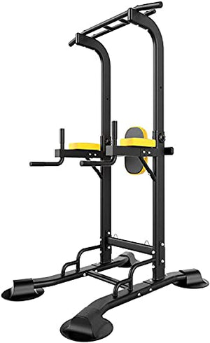JYMBK Home Gym Tower Body Building Adjustable Power Tower Station, Multi Function Pull Up Bar Dip Station for Strength Training, Workout Abdominal Exercise, Push Up Equipment