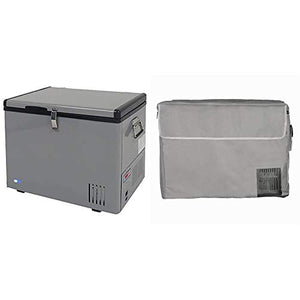 Whynter FM-45G 45 Quart Portable Refrigerator AC 110V/ DC 12V True Freezer for Car, Home, Camping, RV -8°F to 50°F, One Size, Gray & Portable Fridge and Freezer Transit Bag