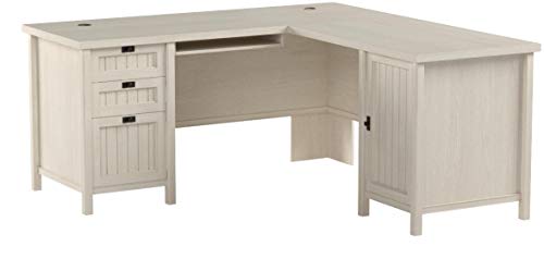 Sauder Costa L-Shaped Desk, L: 65.12" x W: 65.12" x H: 30.0", Chalked Chestnut