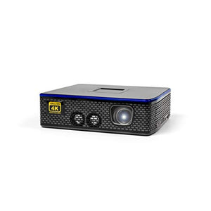 AAXA 4K1 LED Home Theater Projector, 30,000 Hour LEDs, Mercury Free, Native 4K UHD Resolution, Dual HDMI with HDCP 2.2, 1500 Lumens, E-Focus, Portable Size