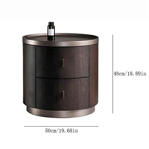 BinOxy Round Bedside Table Premium Sense Bedside Shelf