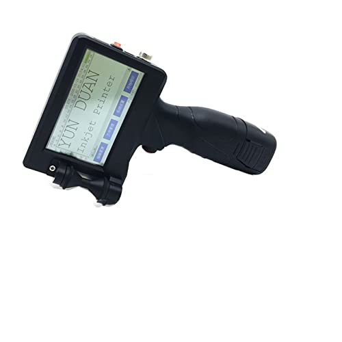 Handheld Inkjet Printers Handheld Touch Screen Inkjet Printer Coder Label Print Machine 600DPI 12.7mm USB QR Code QR Bar Code Production Date Logo High-precision printing, clear handwriting