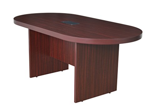 Regency LCTRT7135-MH and and Power Data Grommet Legacy Racetrack Conference Table, 71", Mahogany