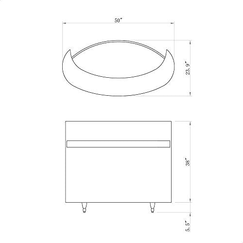 Dir Reception Desk with LED Lights STAR FERRY - Silver