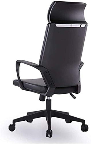 KouRy High Back Office Chair with Sliding Seat and Lumbar Support (Black)