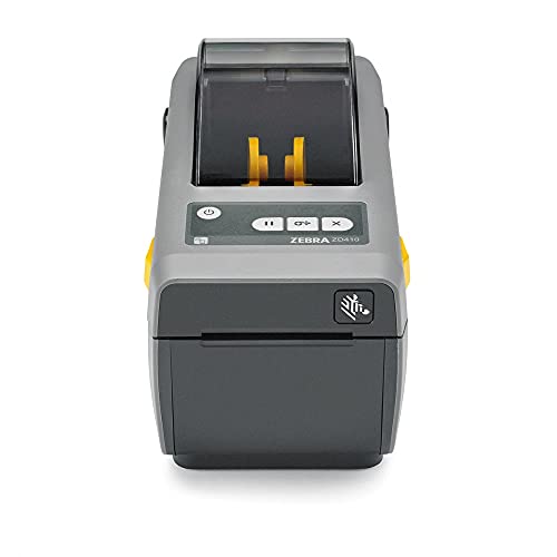 Zebra Technologies ZD41023-D01E00EZ Series ZD410 Direct Thermal Compact Desktop Printer, 300 DPI, 2", US Power Cord, USB 2.0, USB Host, BTLE, Ethernet Module, EZPL