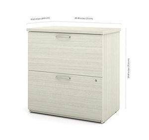 Bestar Universel Lateral File Cabinet, 29W, White Chocolate