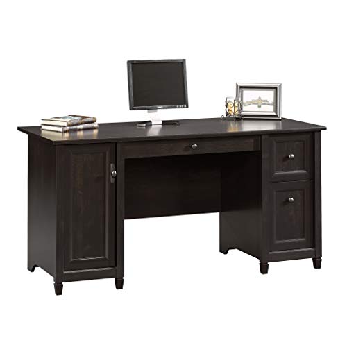 Sauder 408558 Edge Water Computer Desk, Estate Black L: 59.06" x W: 23.23" x H: 29.02",