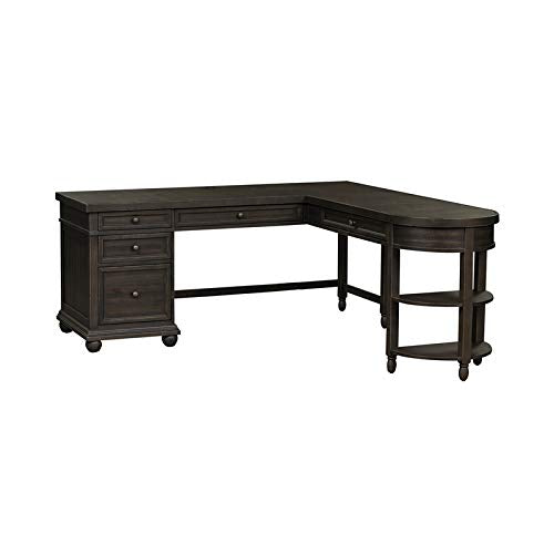 Liberty Furniture Harvest Home Black L Shaped Desk Set