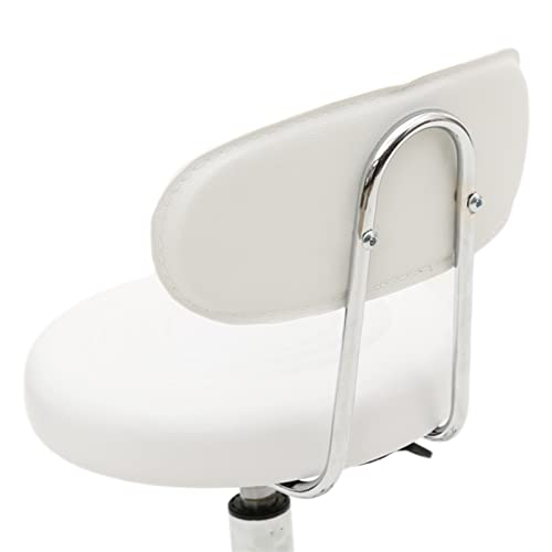 TAPIVA Ergonomic Round Rolling Office Desk Chair with Back - Height Adjustable Swivel Drafting Stool