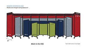 VERSARE Room Divider 360 Portable Wall Partition | Folding Panels | Large Freestanding Divider | Locking Wheels