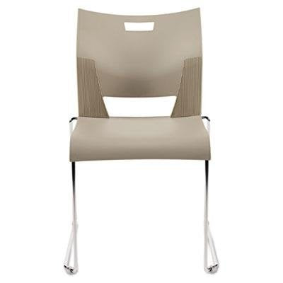 Global Duet Series Stacking Chair, Polypropylend, Black, 4 Chairs/Carton