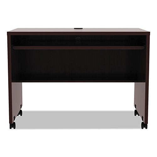 Alera ALE Valencia Mobile Workstation Desk, 41 3/8 x 23 5/8 x 29 7/8, Mahogany