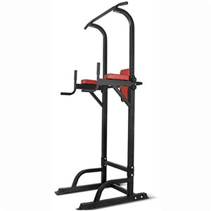 DSWHM Fitness Equipment Strength Training Equipment Strength Training Dip Stands Adjustable Power Tower Multi Function Dip Stand Workout Fitness Bar for Indoor Home Gym Office Outdoor Full Body Streng