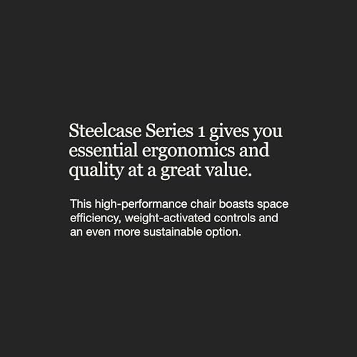 Steelcase Series 1 Office Chair - Ergonomic Work Chair with Weight-Activated Controls, Back Supports & Arm Support - Graphite