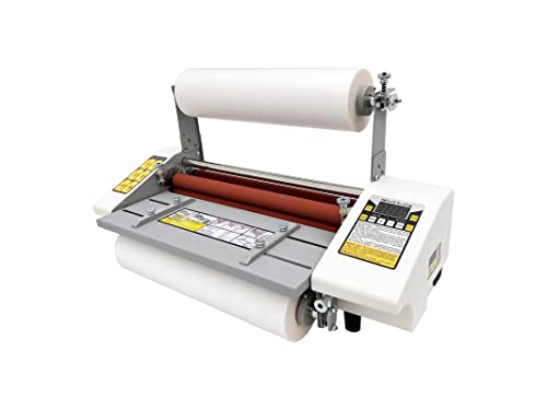 TECHTONGDA Hot Cold Roll Laminator, Digital Control Thermal Laminating Machine - 110V, Single/Dual Sides Lamination - A3+/12.9" 120141