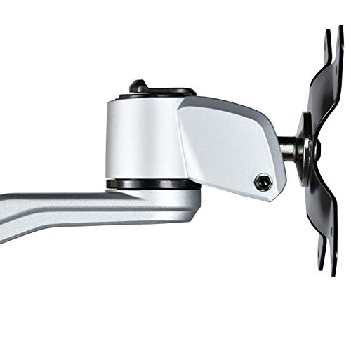 StarTech.com Desk Mount Dual Monitor Arm - Premium Articulating Monitor Arm - up to 27 VESA Mount Displays - Height Adjustable Monitor Mount - Rotate/Tilt/Swivel - Clamp/Grommet - Silver (ARMDUALPS)