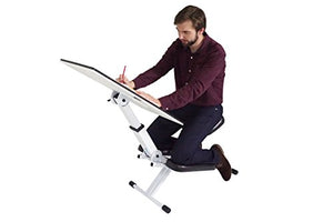 The Edge Desk Ergonomic Kneeling Chair and Desk.  Adjustable and Portable. Encourages Proper Upright Sitting, Reduces Fatigue and Pain