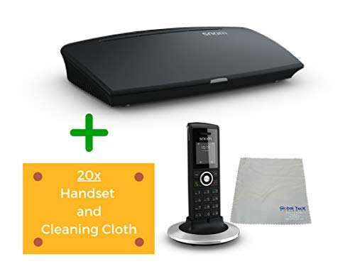 Global Teck Worldwide SNOM M325 Bundle - Base Station with 20 Handsets - Microfiber Cleaning Cloths
