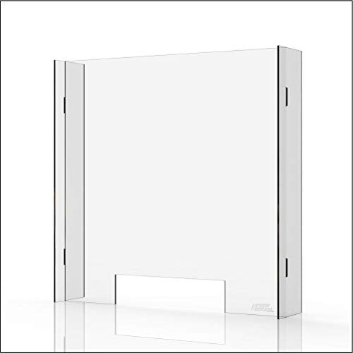 Sneeze Guard & Shield For Counters - Clear 1/4" Protective Plexiglass - 35.4" x 35.9"