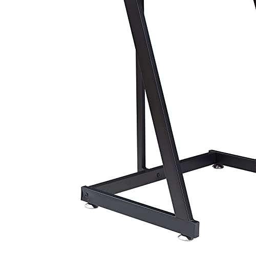 LJTT L Shaped Desk with Keyboard Tray and Host Bracket Corner Computer Desk Gaming Table Workstation for Home Office, Brown