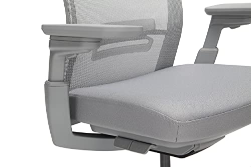Allsteel Evo Office Chair with Lumbar Support, Adjustable Arms, Activated Recline - Gray Frost Mesh