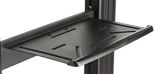 Displays2go EMDB4060BK Dual HDTV Stand with Wheels, Holds 40-60" TV Screens, Height Adjustable
