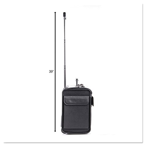 Bond Street 456110BLK Bond Street Collection Catalog Case on Wheels, Koskin, 19 x 9 x 15-1/2, Black