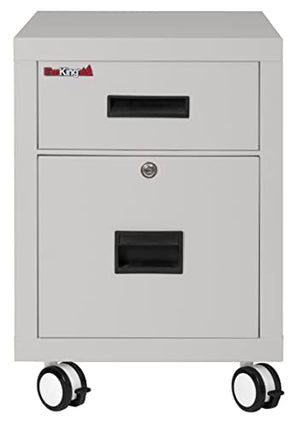 FireKing Mobile Pedestal 1-Hour Fire-Rated File Cabinet for Letter or Legal Files