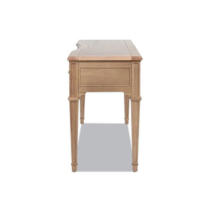Jennifer Taylor Home Dauphin 55" 3-Drawer Wood Executive Desk, Natural Brown