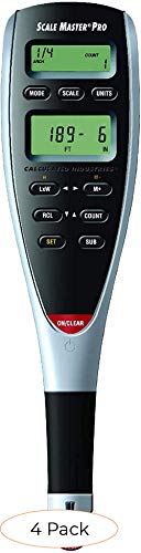 Calculated Industries 6025 Scale Master Pro Digital Plan Measure Take-Off Tool 6 Custom Scales for Out-of-Scale Plans | Dedicated Keys for Linear Measuring (Pack 4)