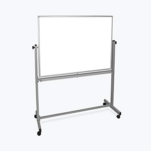 Luxor 48"W X 36"H Double Sided Mobile Magnetic Whiteboard - 1 Pack