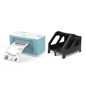 MUNBYN Label Printer, Thermal Printer for Barcodes-Labels Labeling with MUNBYN External Rolls Label Holder, 2 in 1 Fan-Fold Stack Paper Holder for Desktop Thermal Label Printer
