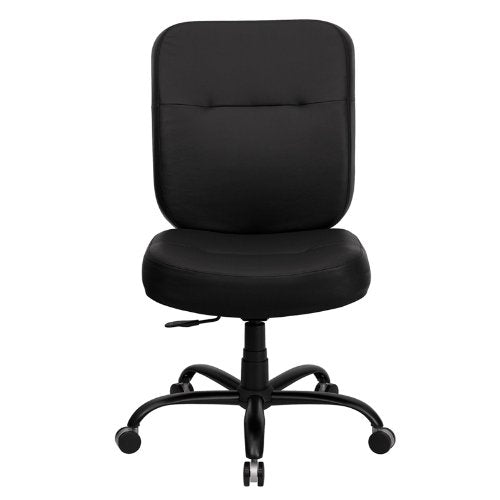 Flash Furniture HERCULES Series Big & Tall 400 lb. Rated Black Leather Executive Swivel Chair