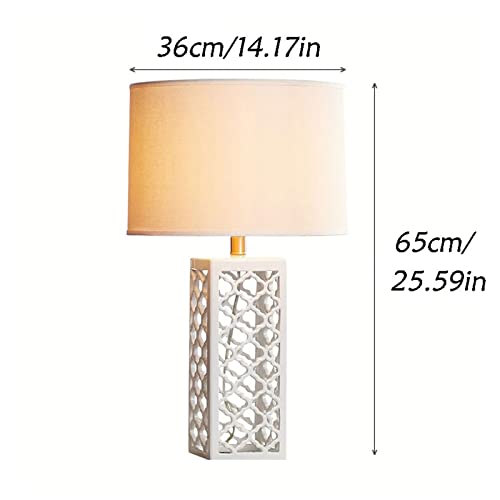 Creative Ceramic Bedside Desk Lamp with Linen Lampshade