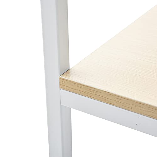 Computer Desk, 43.3 inch Home Office Workstation, Study Desk with Bookshelf, Modern Desk with Storage Shelves for Small Spaces