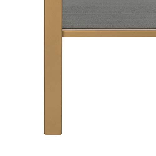 Safavieh ETG6204A Home Collection Skylar 4 Tier 1 Drawer Etagere, Gold/Grey